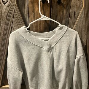 SHEIN Light Gray V-Neck Women's Sweater